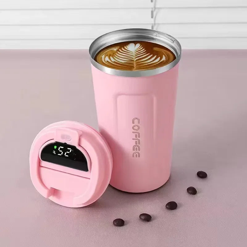 Insulated Coffee Thermos Smart Temperature Display