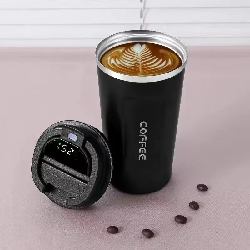 Insulated Coffee Thermos Smart Temperature Display