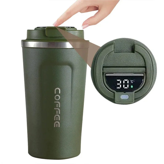 Insulated Coffee Thermos Smart Temperature Display