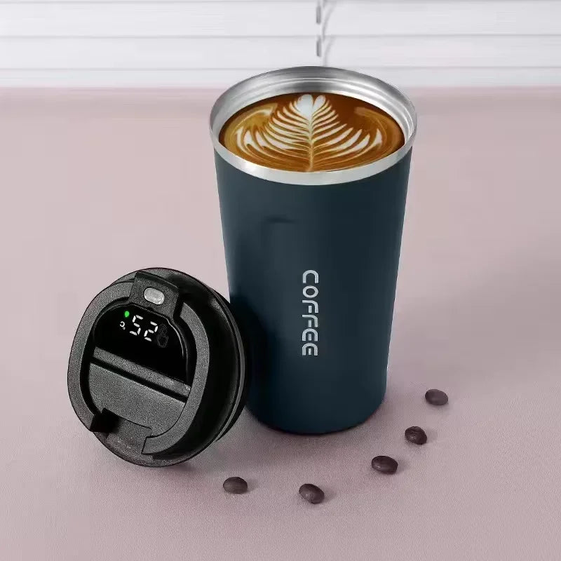 Insulated Coffee Thermos Smart Temperature Display