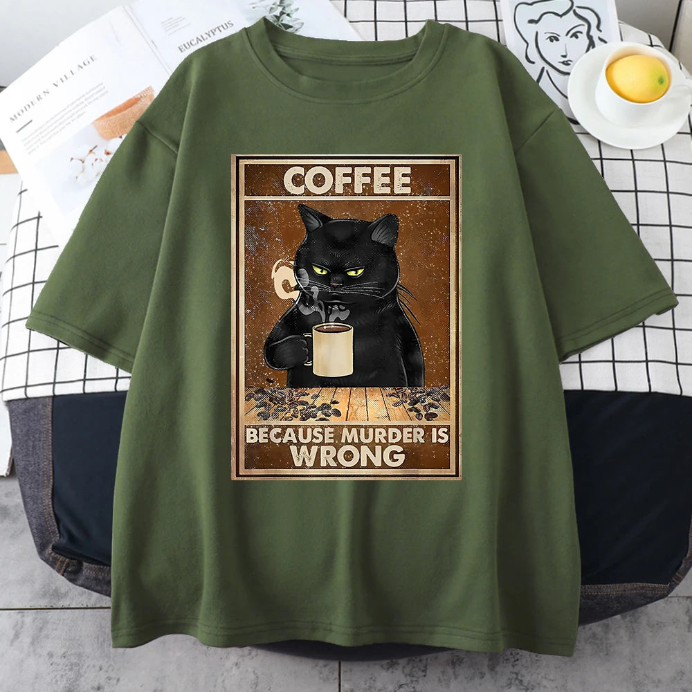 Coffee Because Murder Is Wrong T-shirt