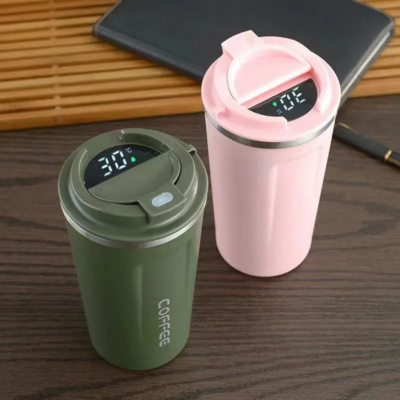 Insulated Coffee Thermos Smart Temperature Display