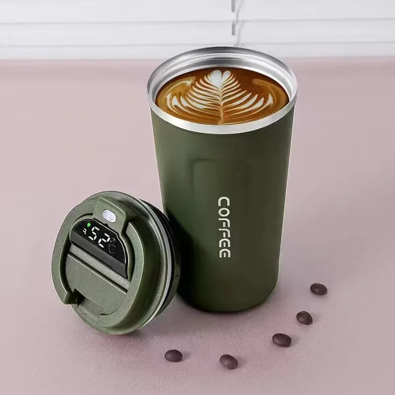 Insulated Coffee Thermos Smart Temperature Display