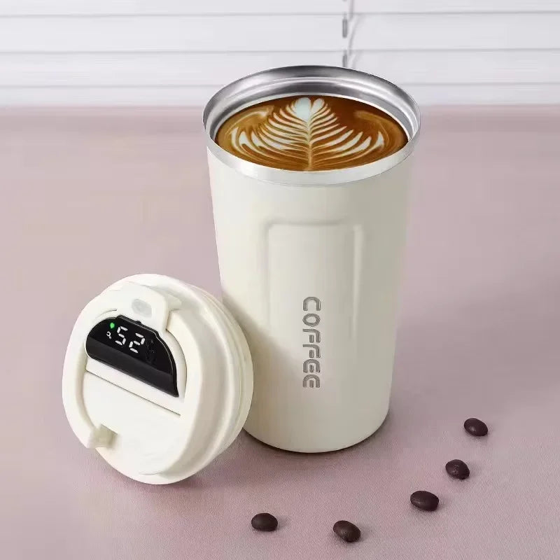 Insulated Coffee Thermos Smart Temperature Display
